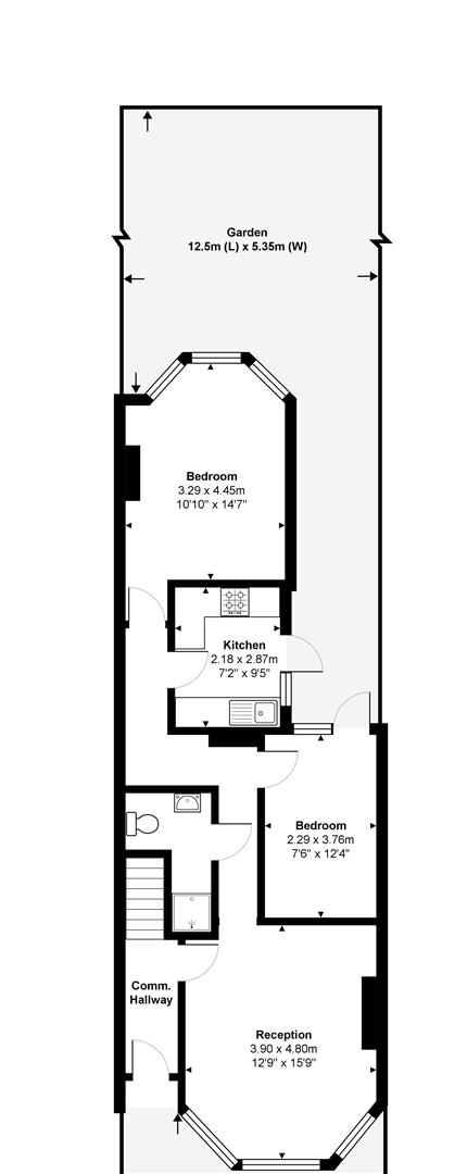 2 bedroom Flat for rent